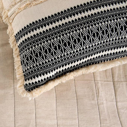 The HomeCentric Beige Bed Runner, Twin Size 53"x18" Decorative Bed Runner - Image 3