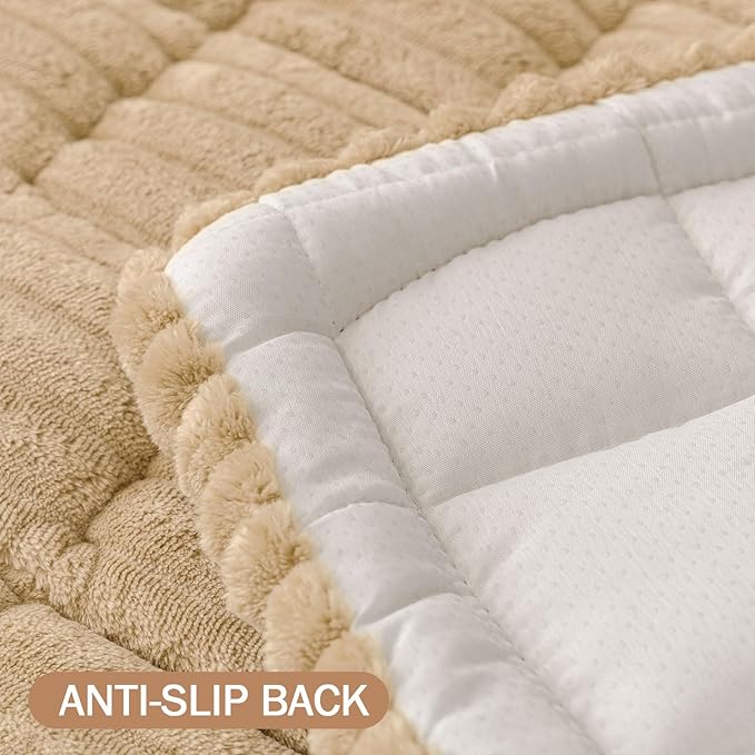 Smiry Couch Cover for Dogs Washable, Non Slip Fuzzy Pet Couch Covers for 3 - Image 8