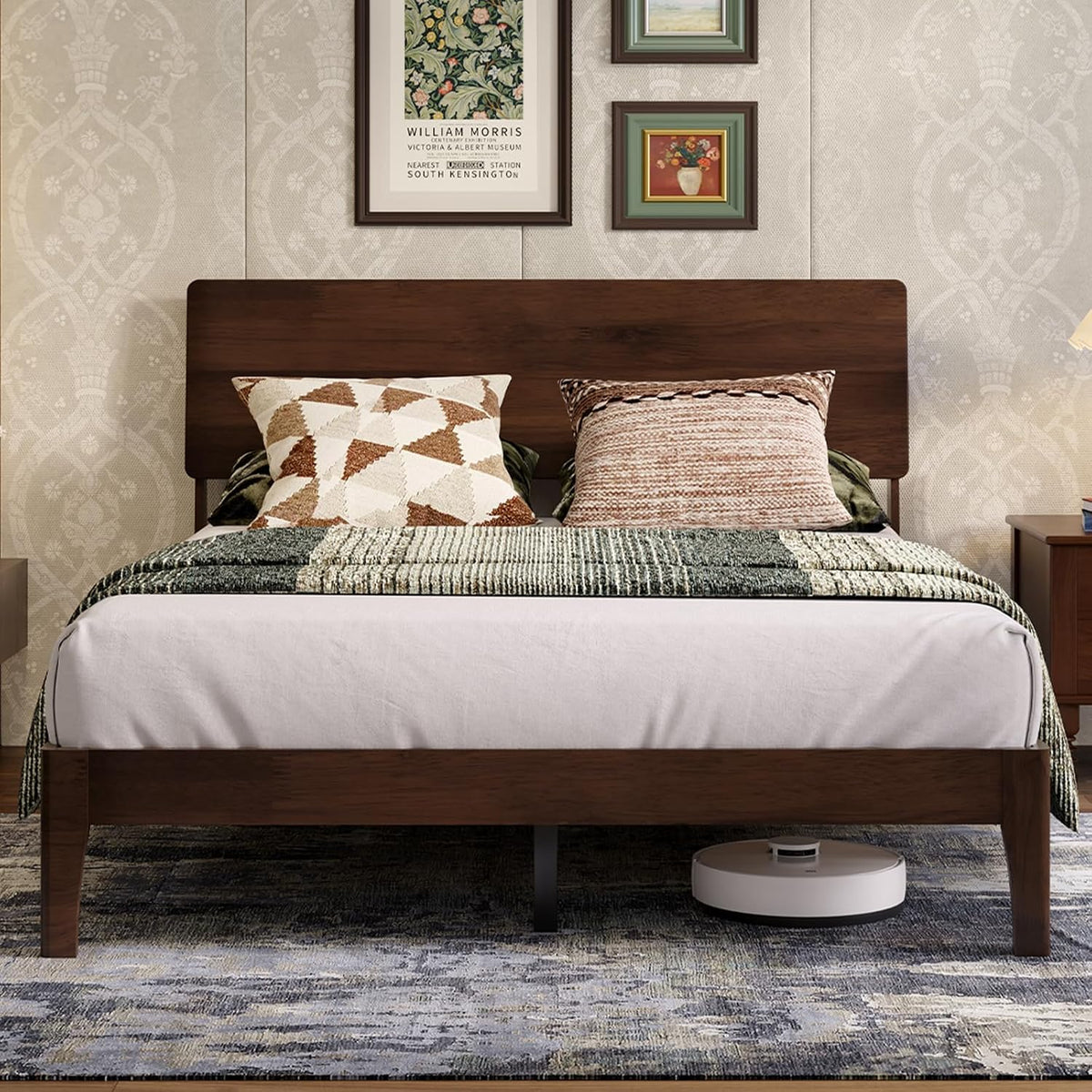 novilla queen bed frame with 3-level adjustable storage, main product view