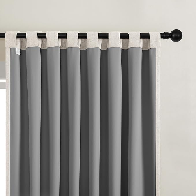 CUCRAF Custom Linen 100% Total Blackout Curtains, Light Blocking Drapes Thermal - Image 3