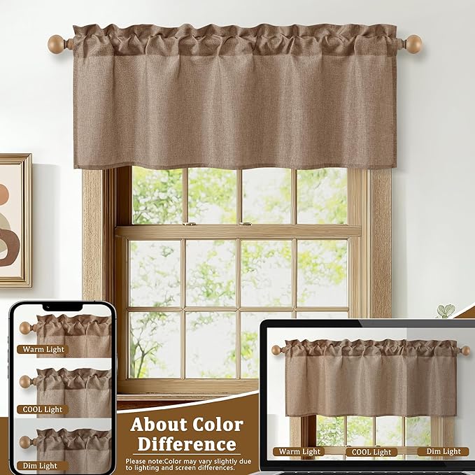 JIUZHEN Faux Linen Window Valance - Image 7