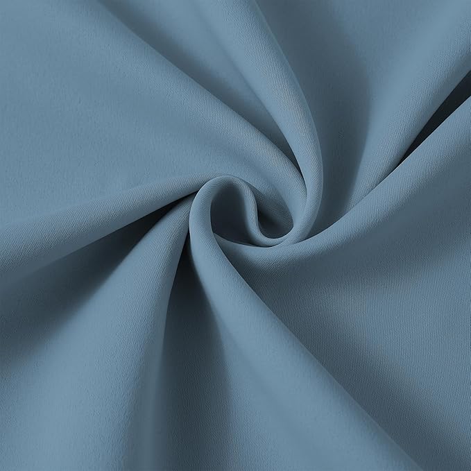 KEQIAOSUOCAI Pinch Pleated Dark Slate Steel Blue Curtains 96 Inches Long - Image 6