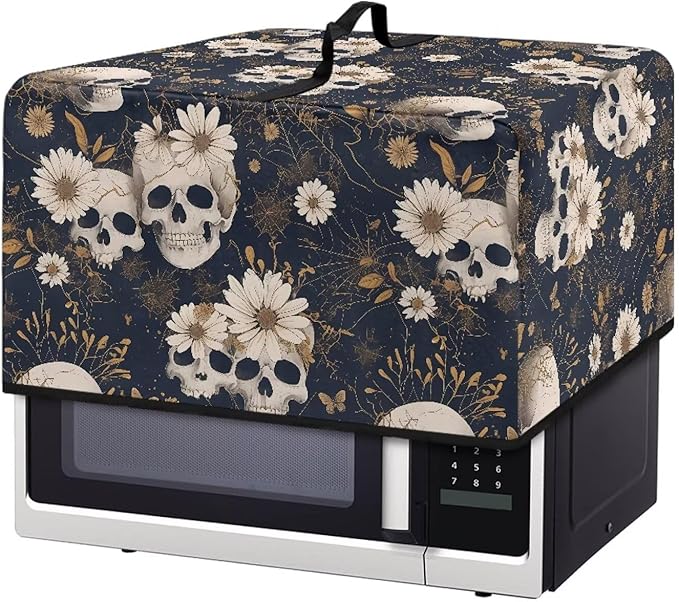 Microwave Oven Cover, Skull Halloween Dust Oil Proof Waterproof Machine by Unknown