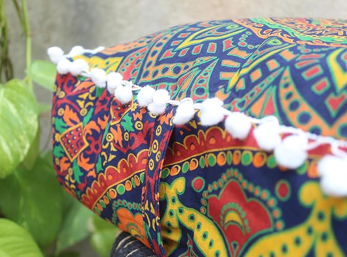 CRAFT KALA Large Hippie Mandala Meditation Floor Ottoman Pillow Cushion Pouf - Image 9