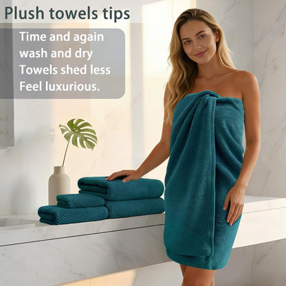 voova & movas towels for bathroom, quick dry, close-up detail