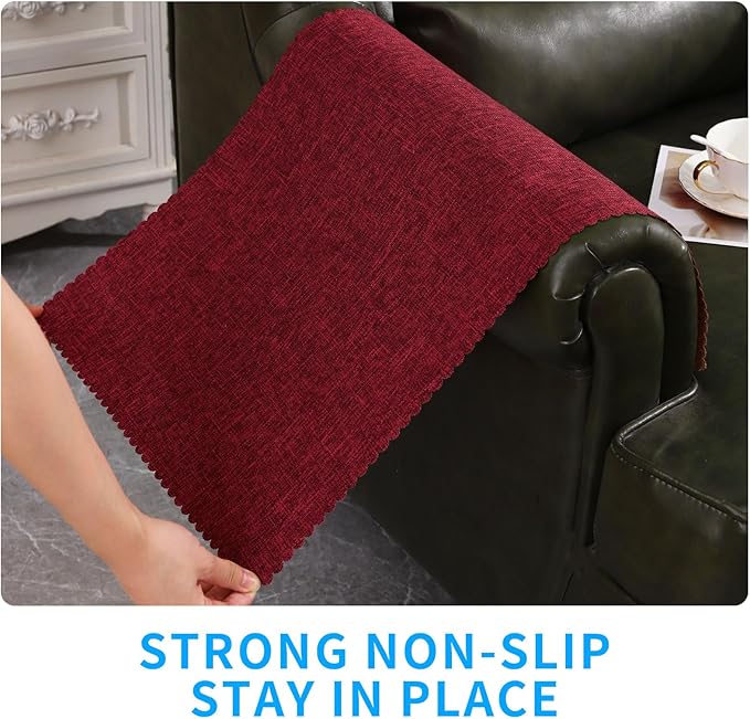 Sofa Arm Cover, Non Slip Couch Arm Cover Washable Recliner Chair Armrest Covers - Image 4