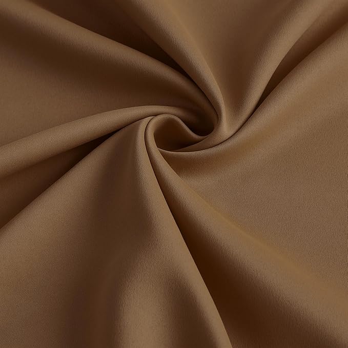 Cappuccino Brown Curtains 40x84 Inches Long 2 Panels Set, Pinch Pleated Thermal - Image 7
