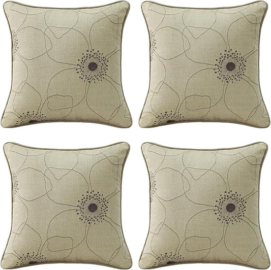 Outdoor Sunbrella Decorative Pillows Pack of 4, Allure Dusk by Supdurplus