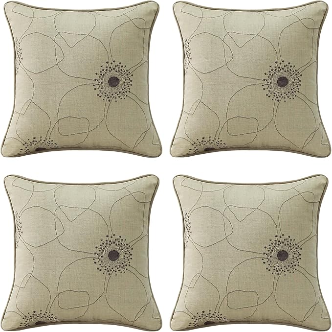 Outdoor Sunbrella Decorative Pillows Pack of 4, Allure Dusk by Supdurplus