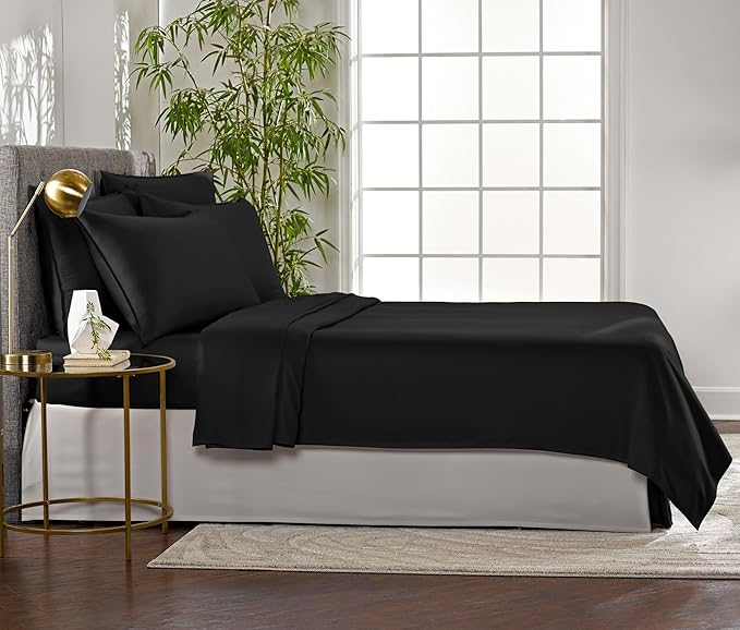 Pure Bamboo Full Sheets, Genuine 100% Organic Viscose Derived from Bamboo Bed - Image 4