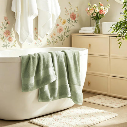 cozyart luxury bath towels 4 pcs, 27x54 650, main product view