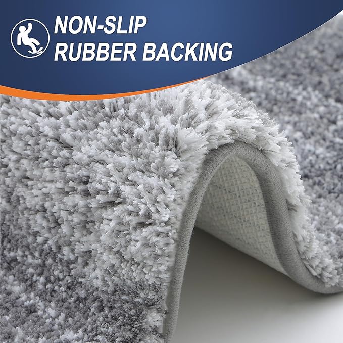 OLANLY Bathroom Runner Rugs 54x24, Extra Soft Absorbent Microfiber Bath Rugs - Image 5