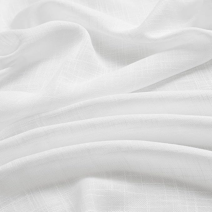 Treatmentex White Semi Sheer Curtains - Image 5