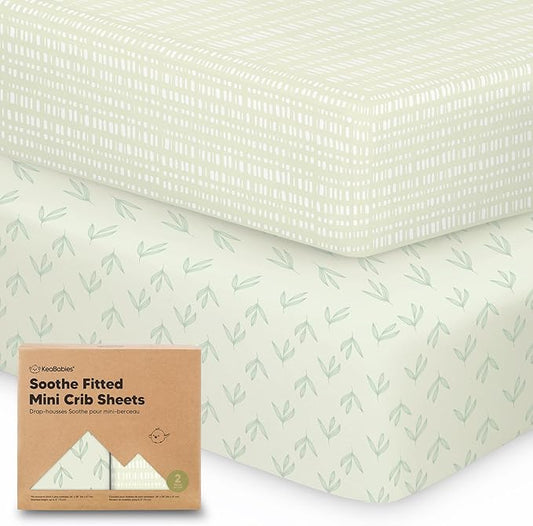2-Pack Mini Crib Sheets Fitted by KeaBabies