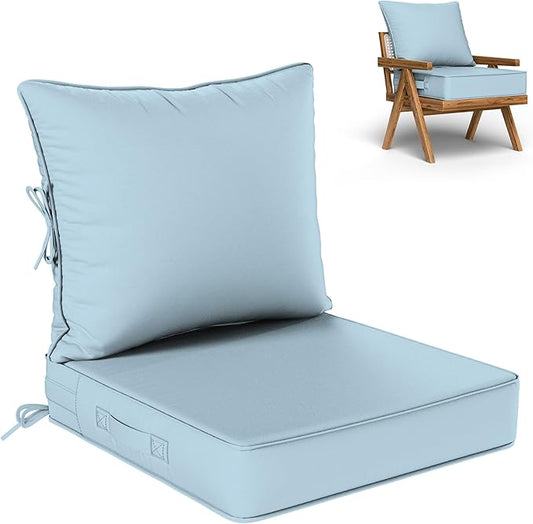 Outdoor Seat Cushion Set 19 L × 19 W × 4 H Inch Waterproof & Fade Resistant by VisitheKimunukStore