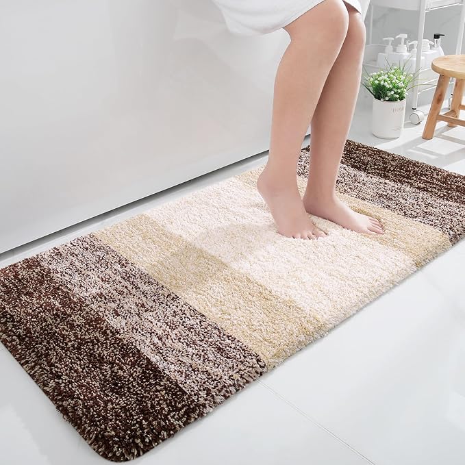 OLANLY Bathroom Runner Rugs 40x24, Extra Soft Absorbent Microfiber Bath Rugs by OLANLY