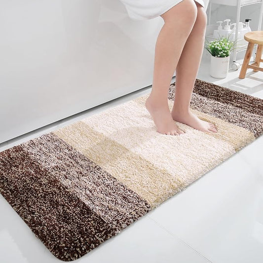 OLANLY Bathroom Runner Rugs 45x27, Extra Soft Absorbent Microfiber Bath Rugs by OLANLY