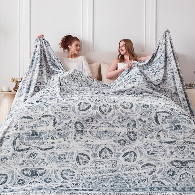 Oversized Vintage Pattern Blanket 120x120 Inches, Giant 10'x10' - Image 4