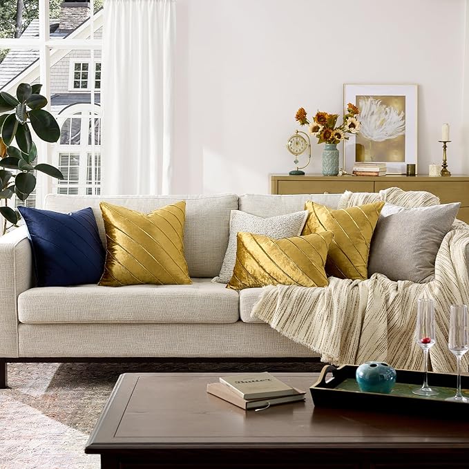 GIGIZAZA Decorative Velvet Pillow Covers 12x20, Living Room Square Cushion - Image 7