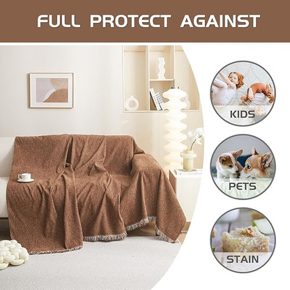 MEETSKY Couch Cover for Pets Sofa Cover for 3 Cushion Couch Sofa Oversized Sofa - Image 3