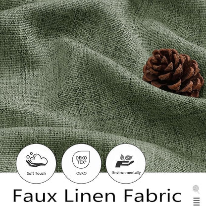 Sage Green Kitchen Curtains 30 Inch Length 2 Panels, Light Filtering Farmhouse - Image 2