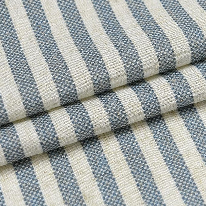 Vangao Stripe Farmhouse Kitchen Curtains 24 Inch Length Linen Cafe Curtains - Image 4