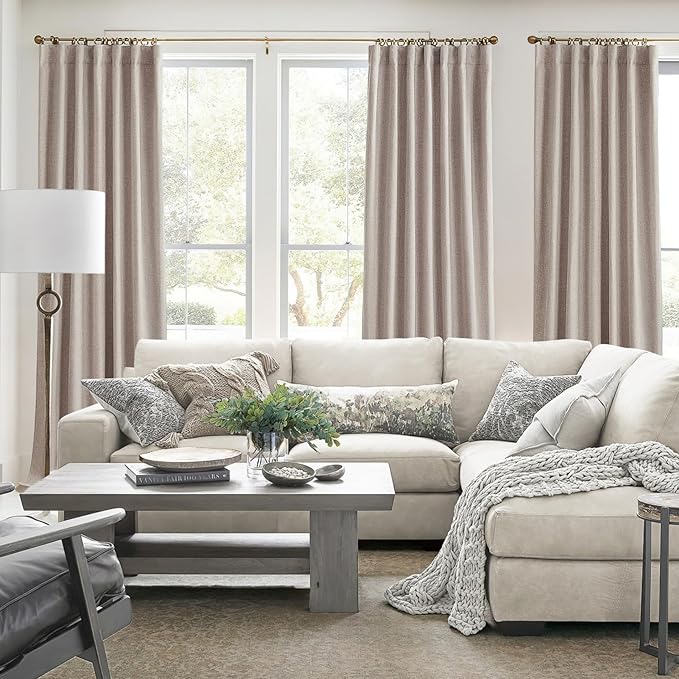 Nursery Curtains Neutral Blackout, Floor to Ceiling Track Privacy Curtains - Image 7