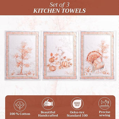 Maison d' Hermine Kitchen Towels Set of 3 100% Cotton 20" x 27.5" Reusable - Image 2