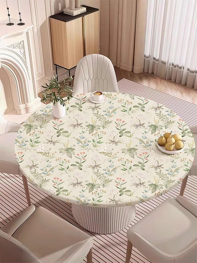 Floral Fitted Round Tablecloth - Image 7