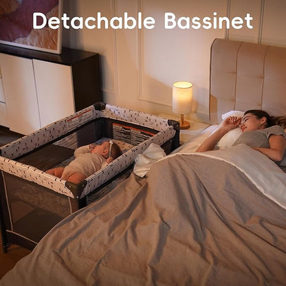 Pamo Babe Pack and Play with Bassinet, Portable Playard - Image 7