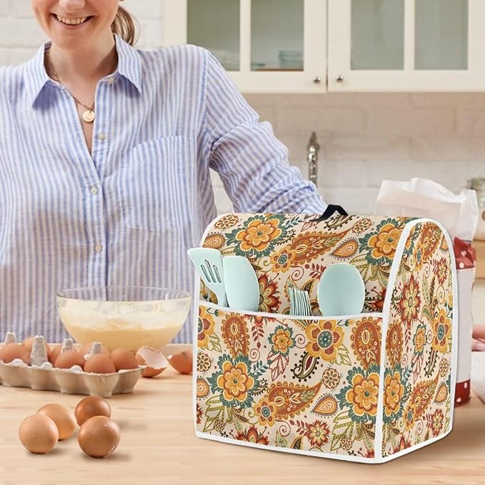 Boho Stand Mixer Cover 4.5-5Qt Mixer Cover Washable Anti-Stain Appliance Covers - Image 2