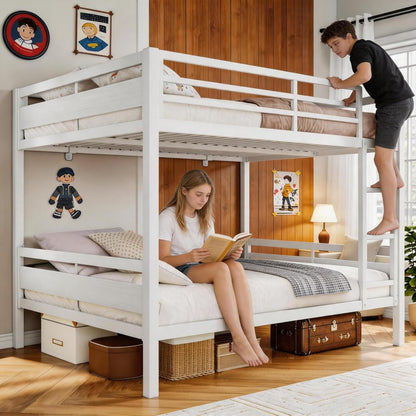 galnfu metal bunk bed full over full, heavy, close-up detail