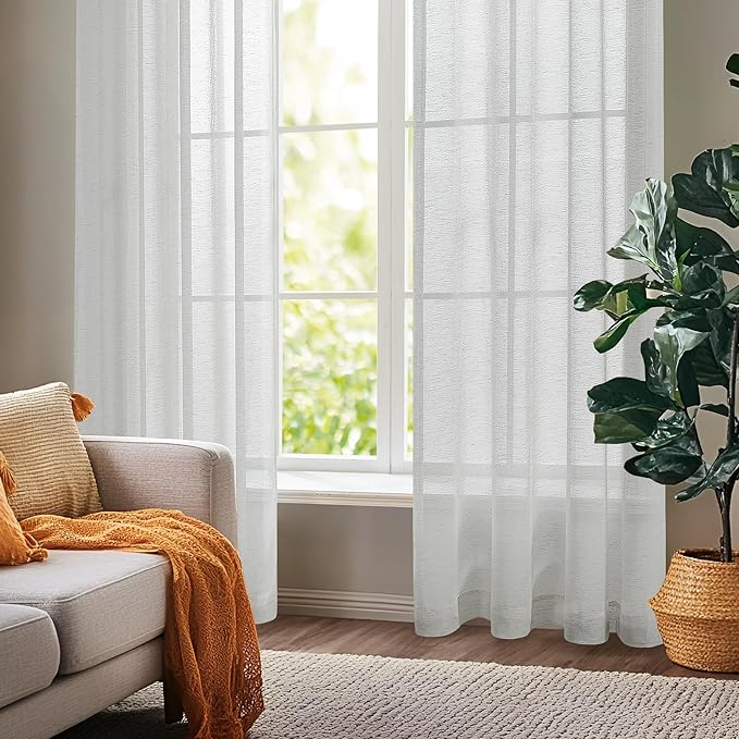 Deconovo Linen Sheer Curtains - Image 2