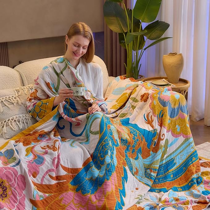 Boho Throw Blanket, Lightweight Blankets - Image 5