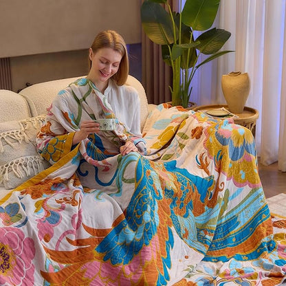 Boho Throw Blanket, Lightweight Blankets - Image 5