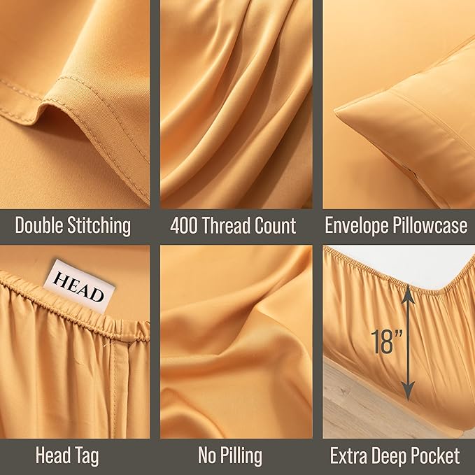 Bella Coterie Luxury Bamboo Viscose Cal King Size Sheet Set | 100% Organically - Image 3