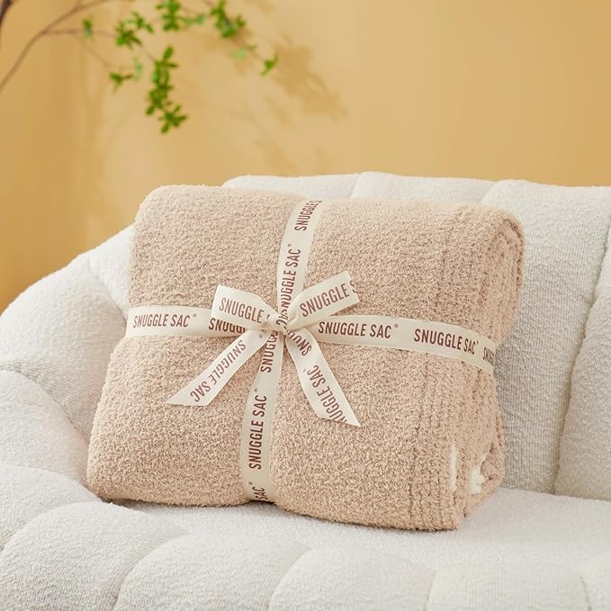 Snuggle Sac Beige Throw Blanket - Image 2