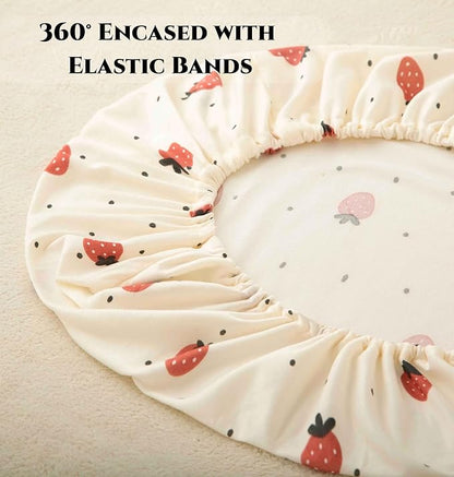 SDY Jersey Strawberry Bassinet Sheets - Image 5