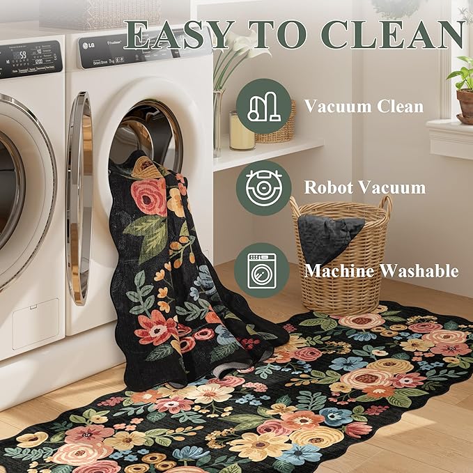 DUKINO 2x10 Runner Rug for Hallway, Washable Kitchen Rug - Image 5