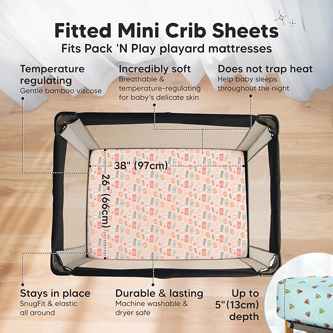 Pack and Play Sheets Fitted - Image 2