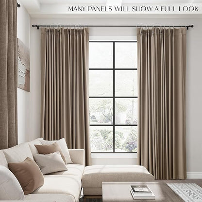 Light Taupe Blackout Curtains 96 Inches Long - Image 6