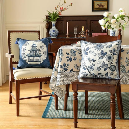 Chinoiserie Throw Pillow Covers, Classic Chinoiserie Blue and White - Image 7