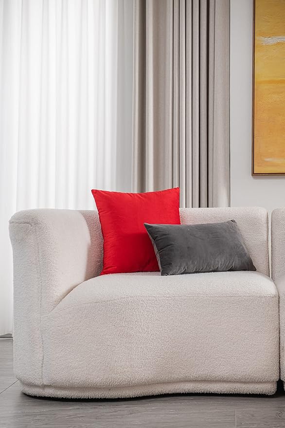 Throw Pillow Covers 12x20 Dark-Grey: 2 Pack Cozy Soft Velvet Rectangular - Image 3