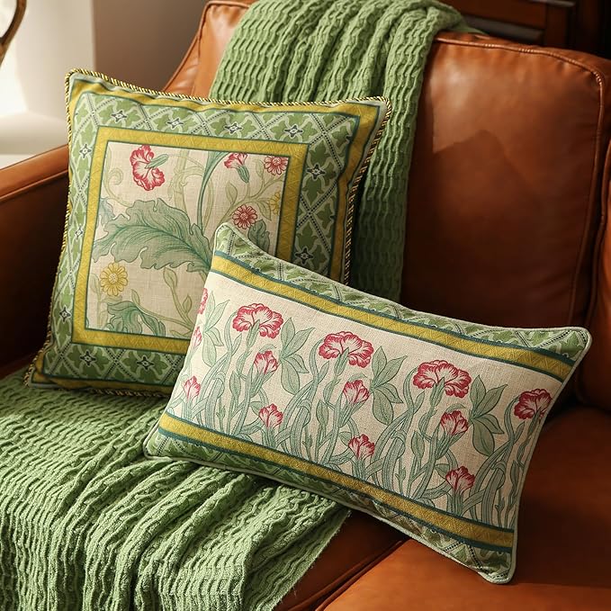 patdrea Designer Rectangle Throw Pillow Covers, Farmhouse Linen - Image 7