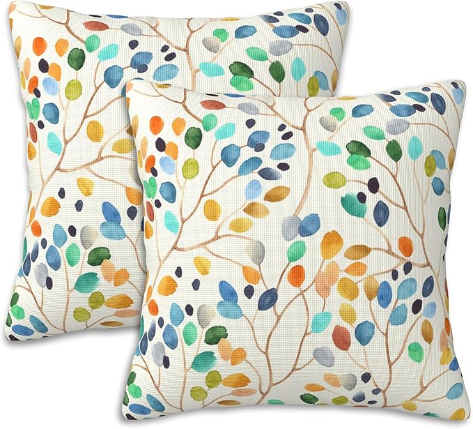 Throw Pillow Cover Case Abstract Floral by Naqiuli