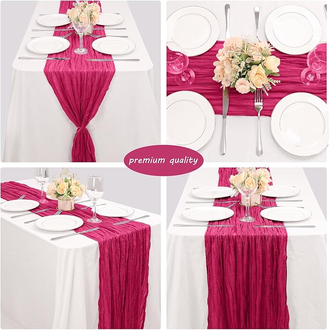 Fivenl Boho Gauze Table Runner - Image 5