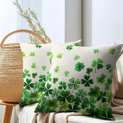 Lucky Clover Shamrocks Throw Pillow Covers St. Patrick's Day Pillowcase - Image 7