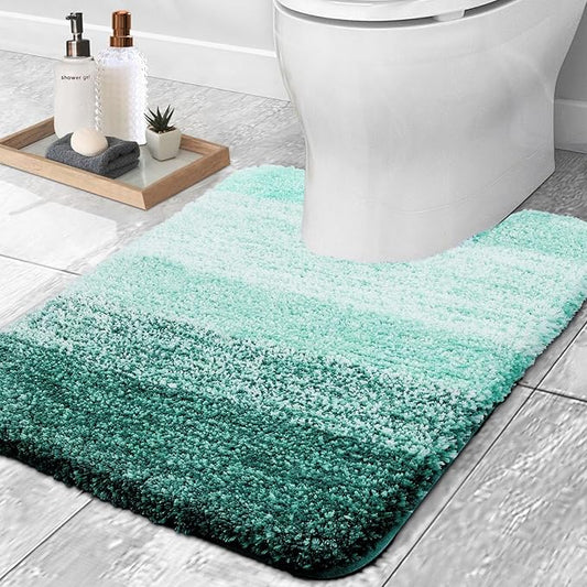 OLANLY Luxury Toilet Rugs U-Shaped 24x20, Extra Soft and Absorbent Microfiber by OLANLY