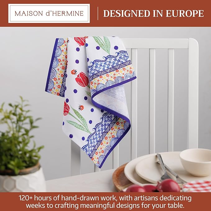 Maison d' Hermine Cloth Napkins Set of 4 100% Cotton Soft & Durable Everyday - Image 2
