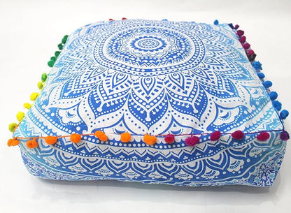 CRAFT KALA 24" Square Large Hippie Mandala Meditation Floor Ottoman Pillow - Image 6